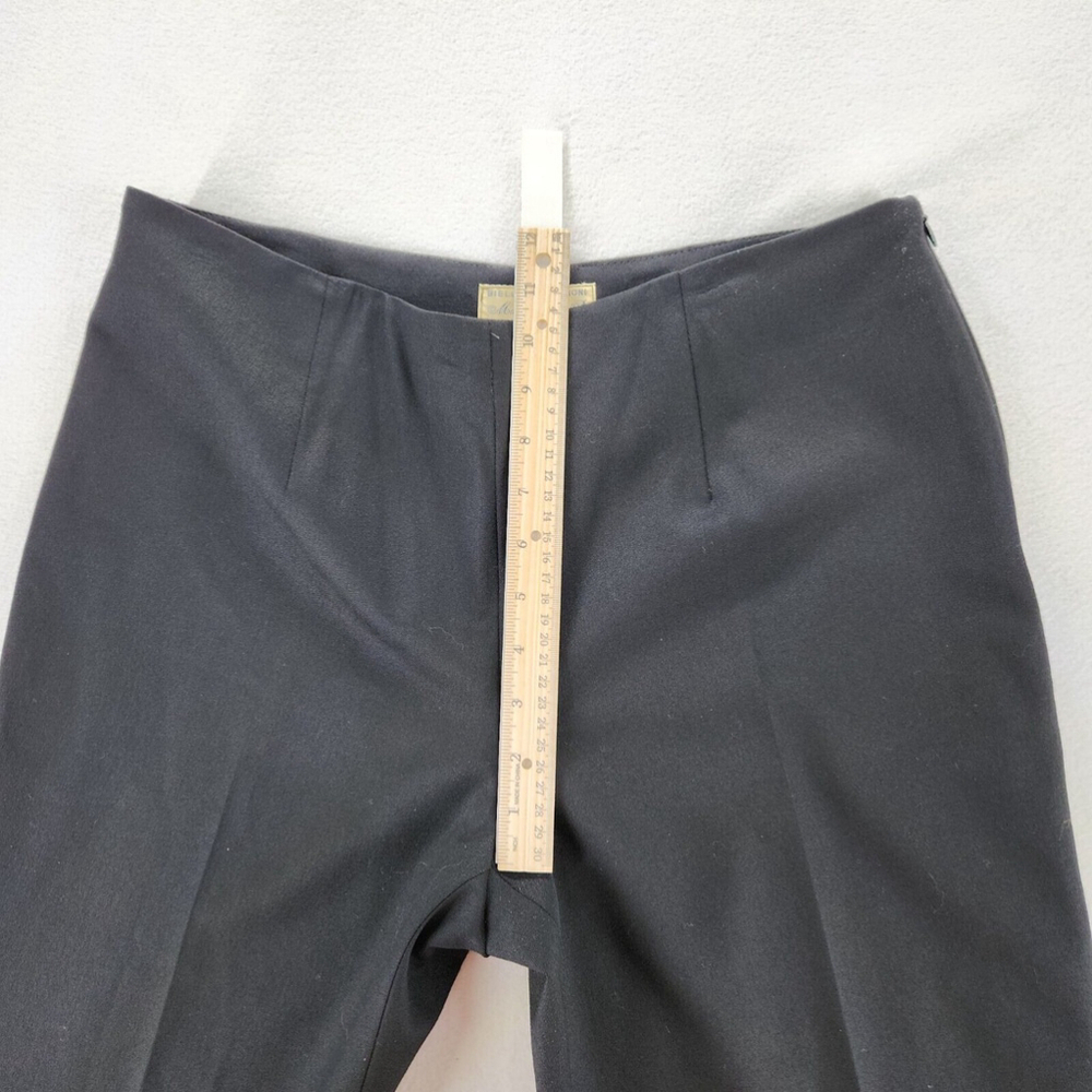 Maria Luisa Biella Collezioni Women Luxury Pants 46 Wool Black Italy US 10 - Picture 5 of 12